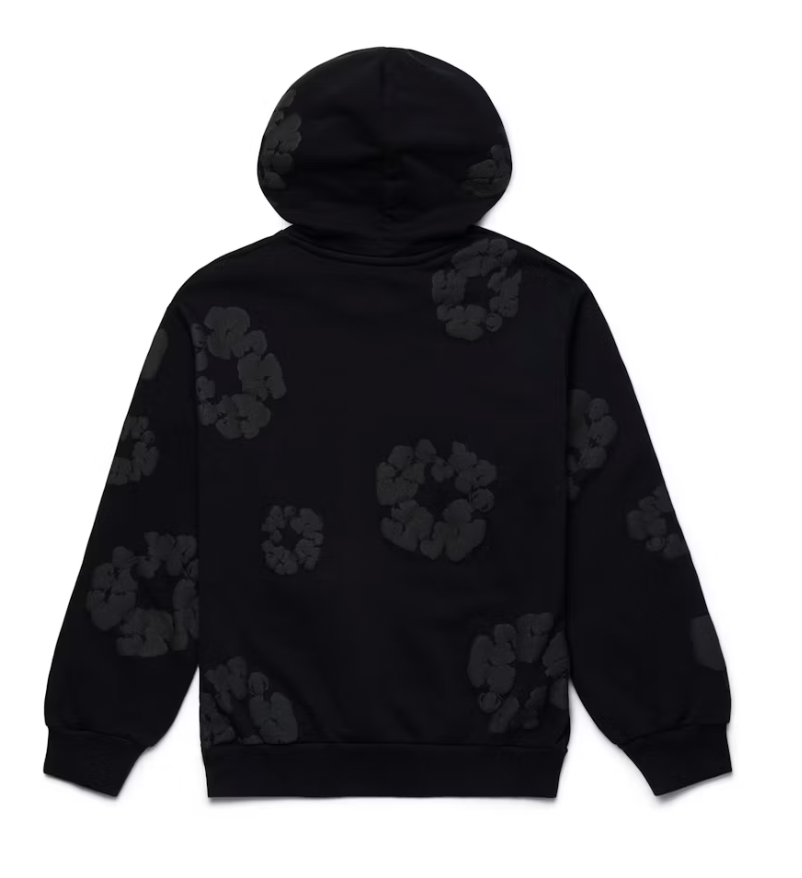 Denim Tears Cotton Wreath Hoodie Black Monochrome