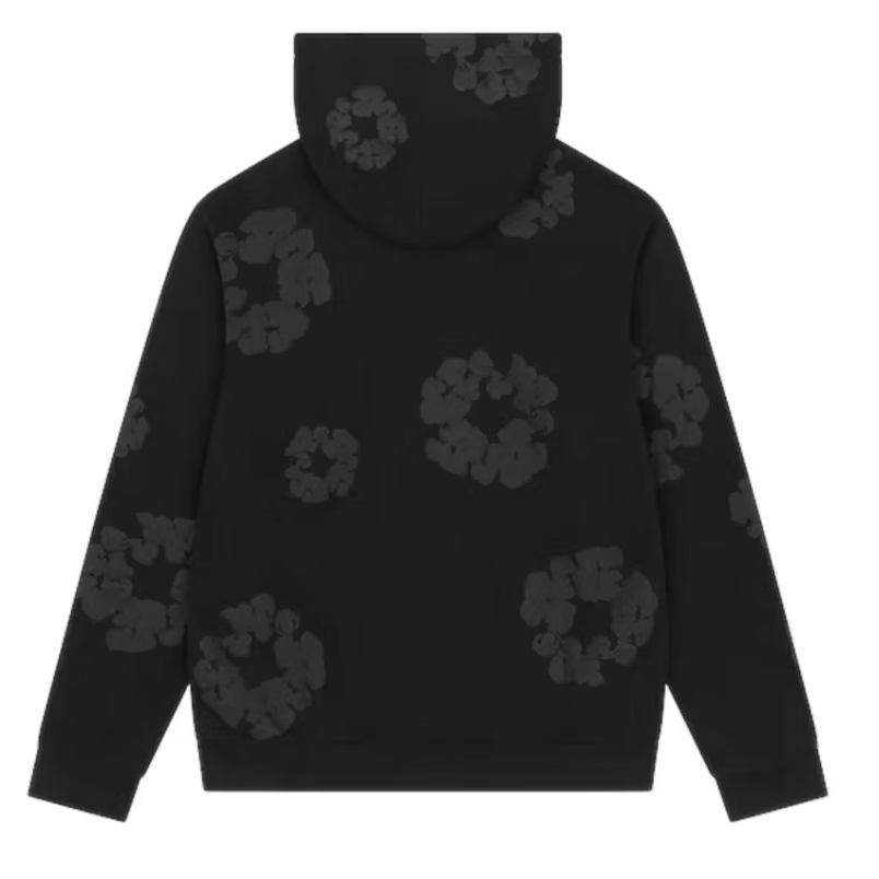 Denim Tears Mono Wreath Hoodie Black
