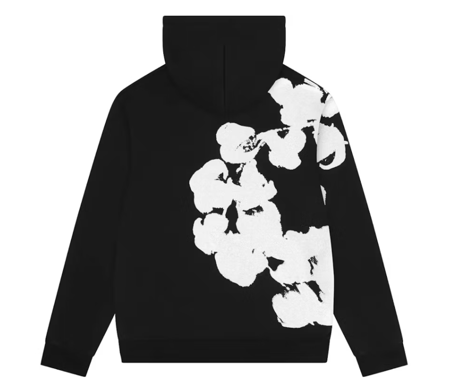 Denim Tears Big Cotton Wreath Hoodie Black