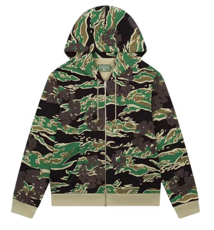 Denim Tears The Cotton Wreath Zip Hoodie Green Camo