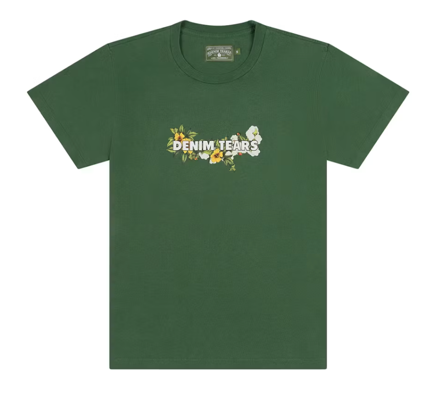 Denim Tears Floral Logo T-shirt Green
