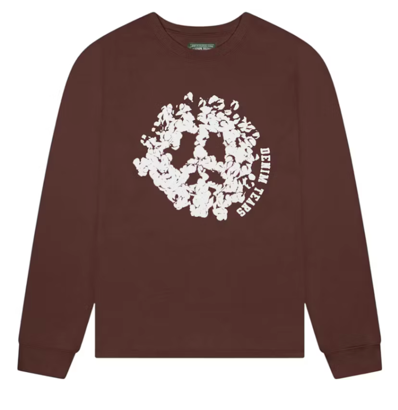 Denim Tears Peace Wreath Long Sleeve T-shirt Brown