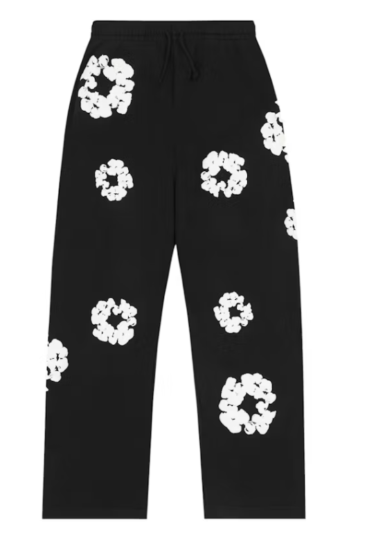 Denim Tears Cotton Wreath Baggy Sweatpants Black