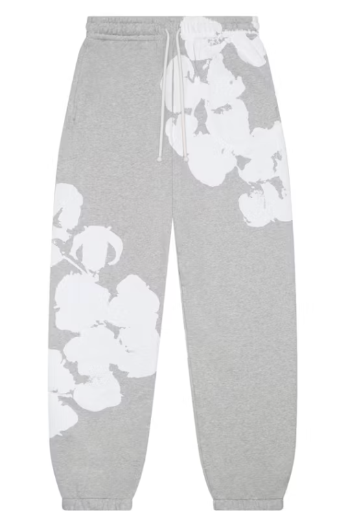 Denim Tears Big Cotton Wreath Sweatpants Grey