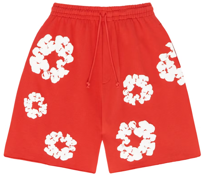 Denim Tears The Cotton Wreath Shorts Red
