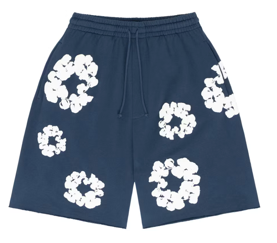 Denim Tears The Cotton Wreath Shorts Navy