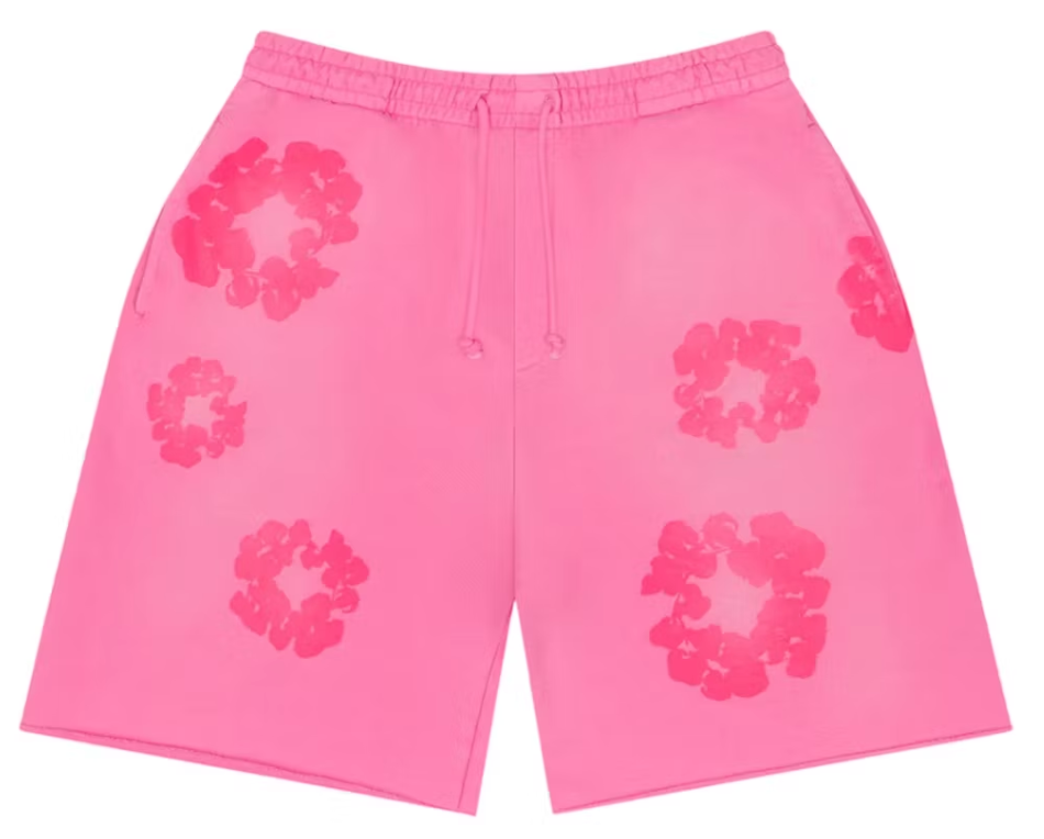 Denim Tears Mono Cotton Wreath Sweat Shorts Pink