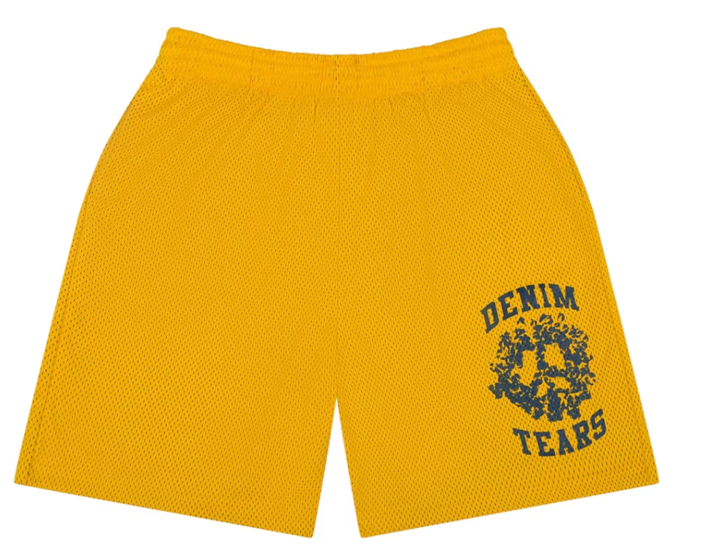 Denim Tears Denim University Mesh Shorts Yellow