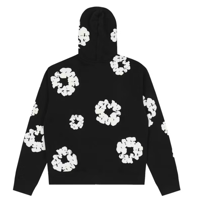 Denim Tears Cotton Wreath Zip Hoodie Black