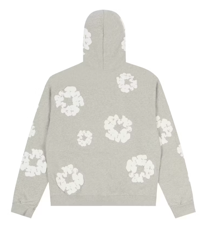 Denim Tears Cotton Wreath Zip Hoodie Grey