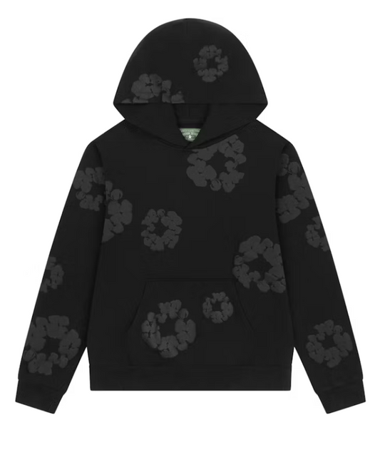Denim Tears Mono Wreath Hoodie Black