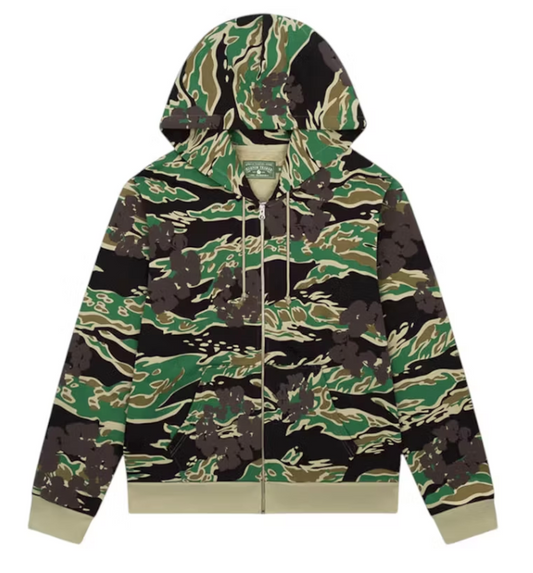Denim Tears The Cotton Wreath Zip Hoodie Green Camo