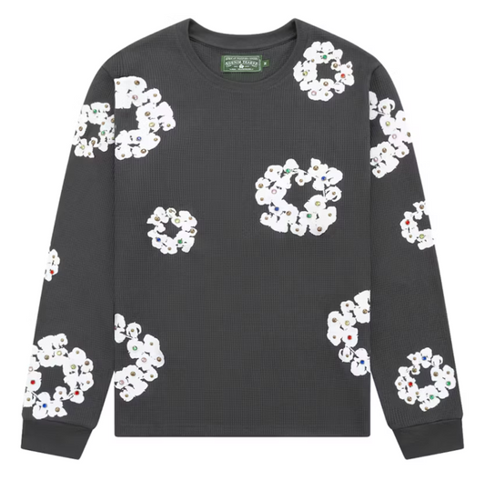 Denim Tears Rhinestone Cotton Wreath T-shirt Vintage Black