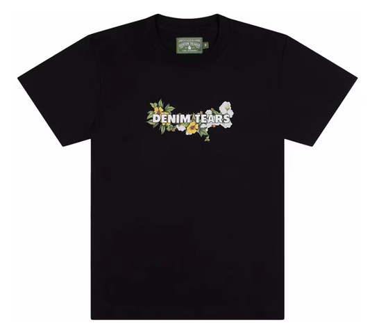 Denim Tears Floral Logo T-shirt Black