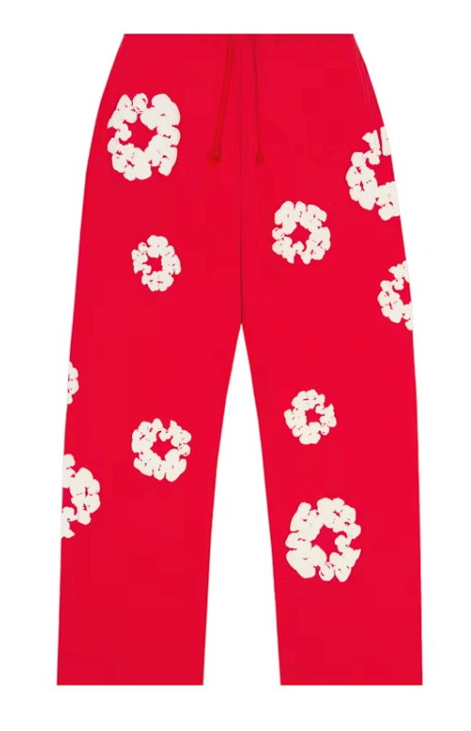 Denim Tears Cotton Wreath Baggy Sweatpants Red