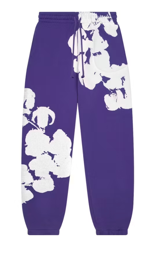 Denim Tears Big Cotton Wreath Sweatpants Purple