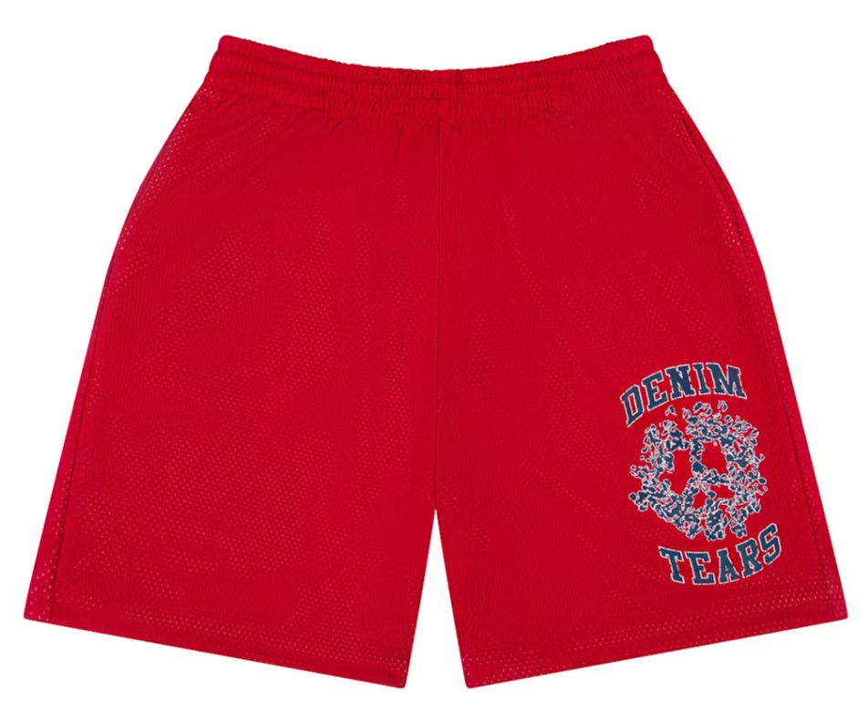 Denim Tears Denim University Mesh Shorts Red