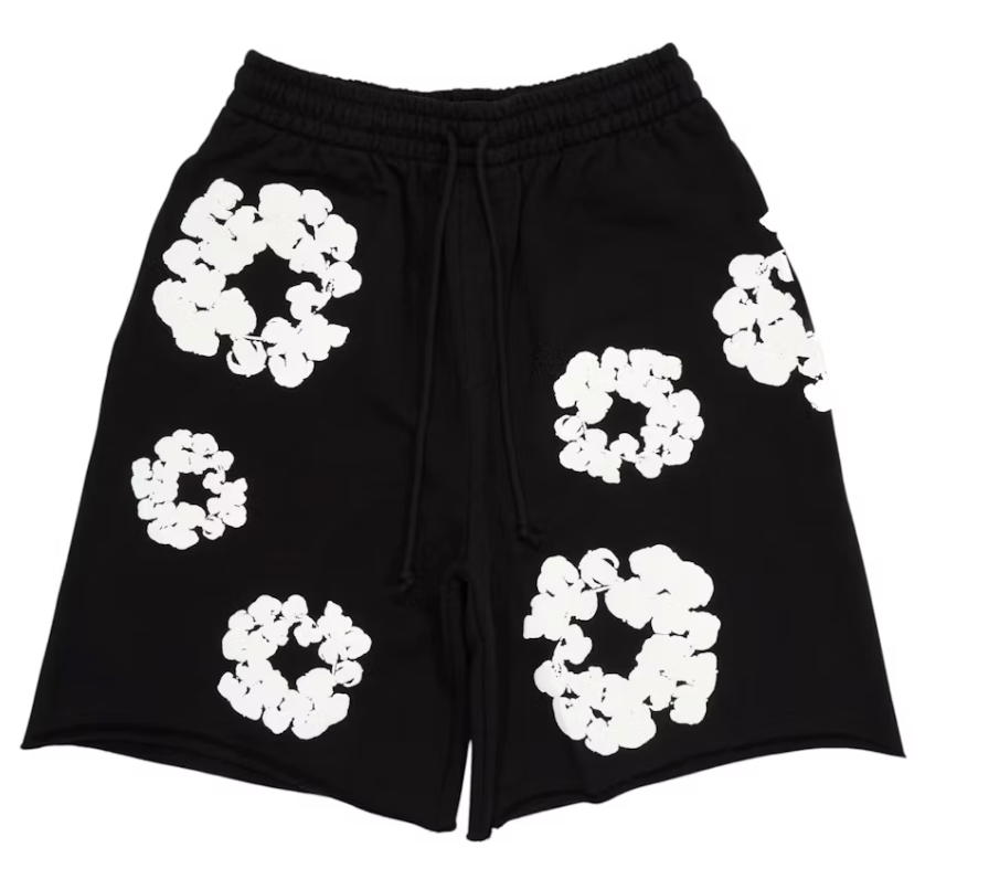 Denim Tears The Cotton Wreath Shorts Black