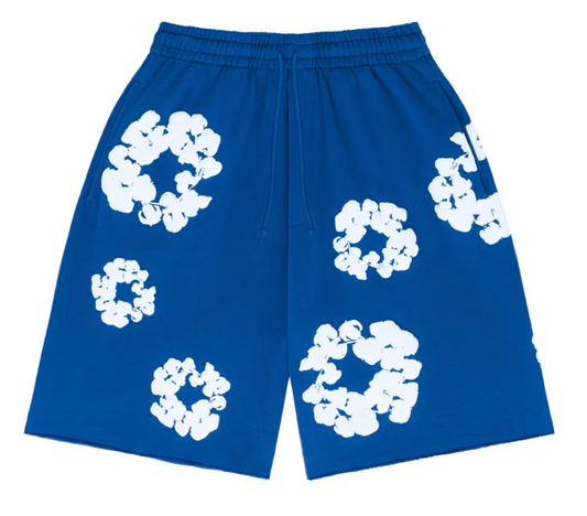 Denim Tears The Cotton Wreath Shorts Royal Blue