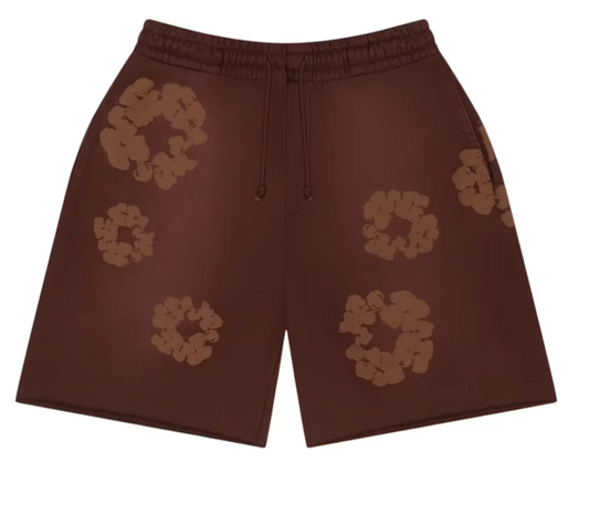 Denim Tears Mono Cotton Wreath Sweat Shorts Brown