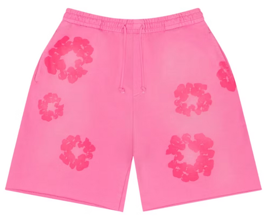 Denim Tears Mono Cotton Wreath Sweat Shorts Pink