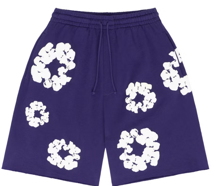 Denim Tears The Cotton Wreath Shorts Purple