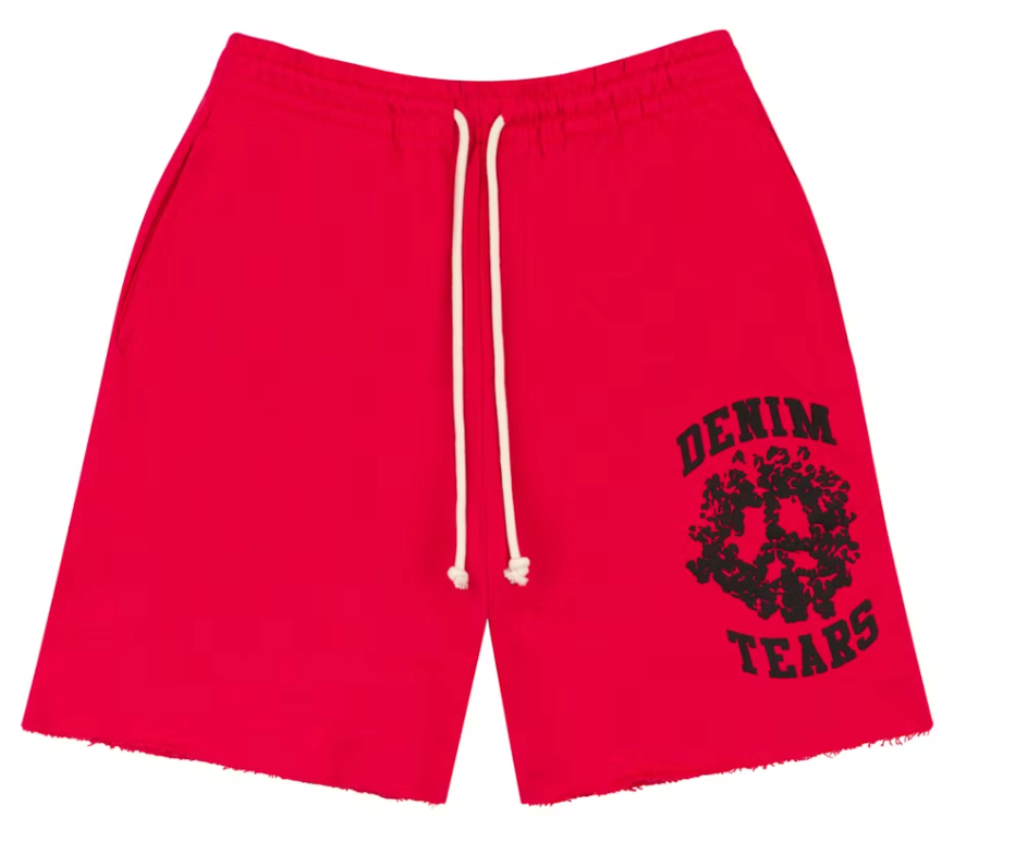 Denim Tears Denim University Sweat Shorts Red